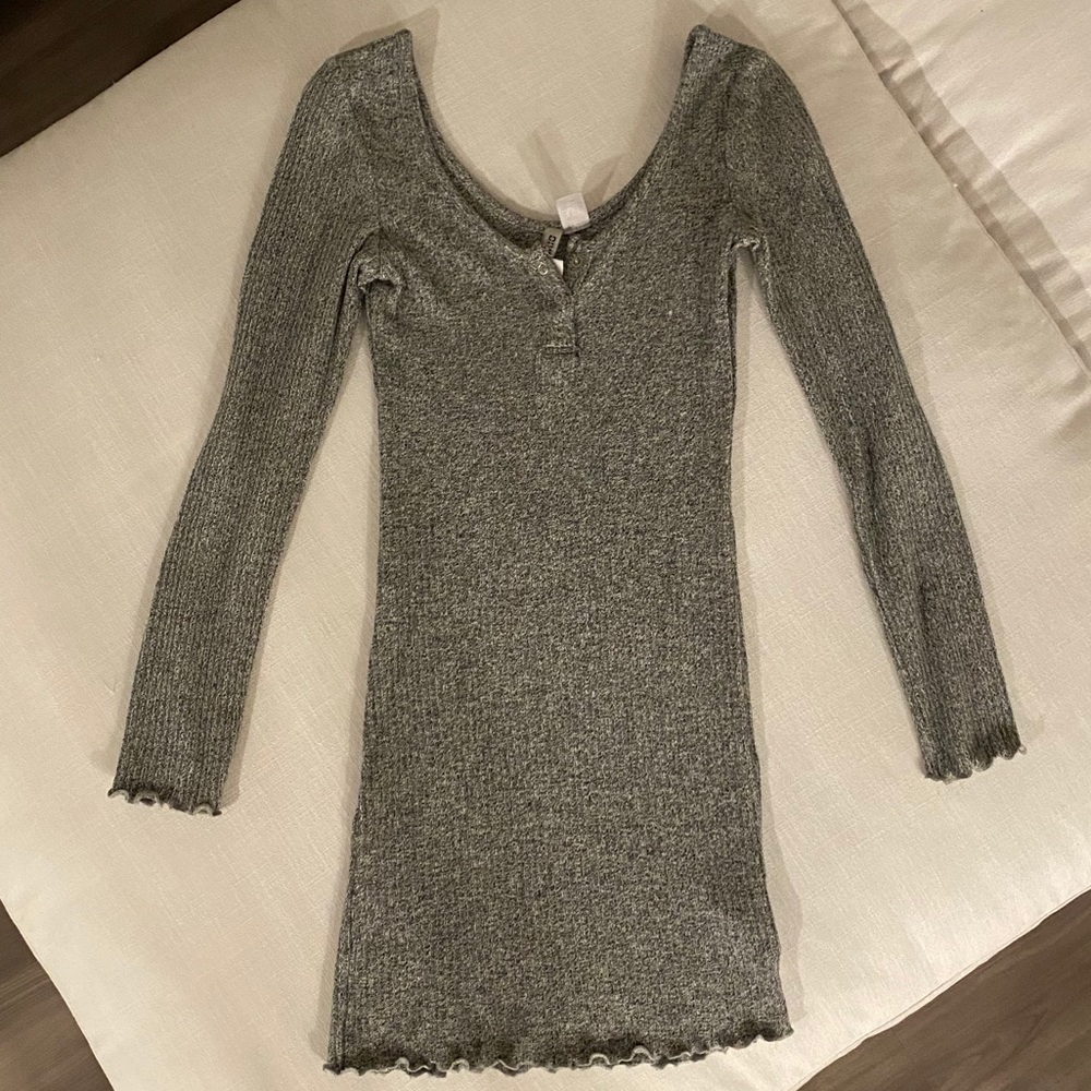 H&M grey mini bodycon dress